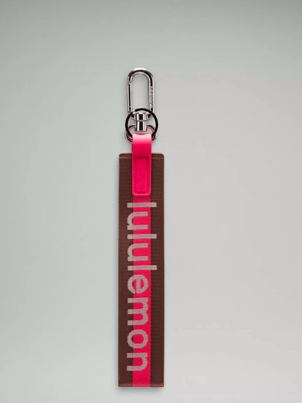 Lululemon Never Lost Keychain Wordmark - Ancient Copper / Glazed Pink